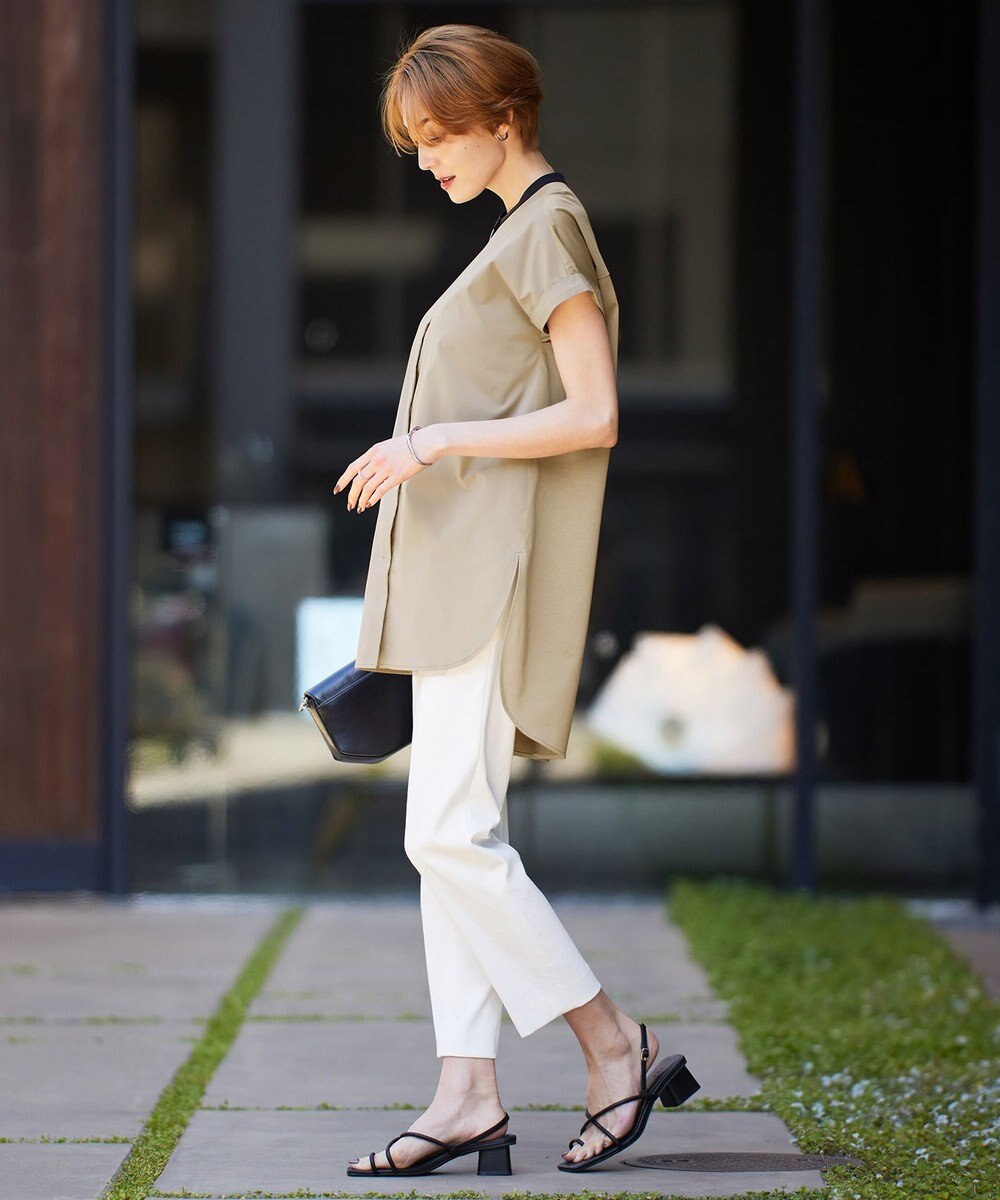 ICB L 【洗える】 タイプライタージャージーコンビ カットソー 