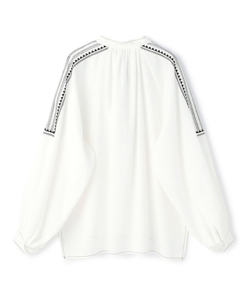 BEIGE， AXI / 刺繍ステッチ ドルマンスタンドブラウス 