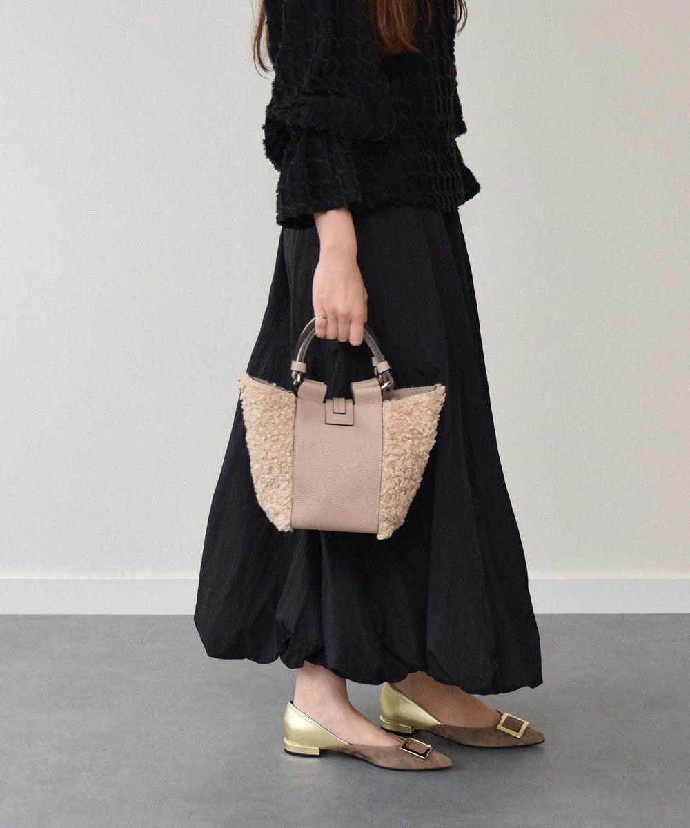 INTER-CHAUSSURES 【LORISTELLA】異素材コンビハンドバッグ 