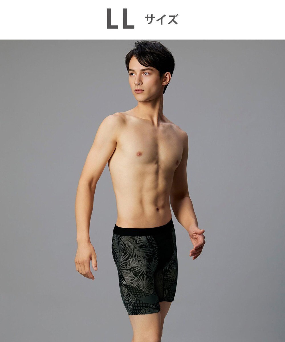 WACOAL MEN ボクサーパンツ【CROSSWALKER】はいて歩いてカロリー消費アップをめざそう！ムレ軽減設計 前開き スパッツ ロング丈 GX6007 /ブロス バイ ワコールメン 