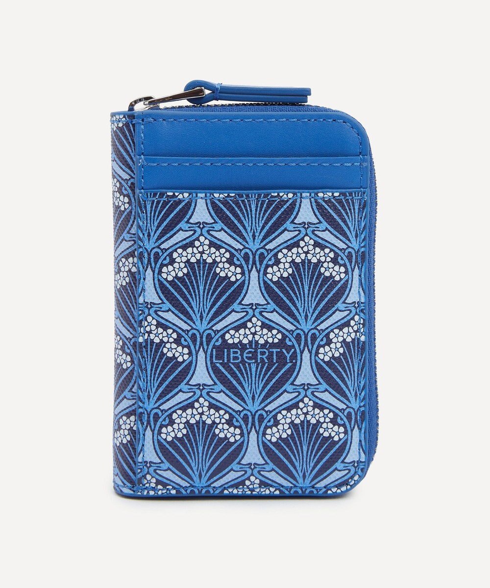LIBERTY. アイフィス ブルー ジップド バーチカル ウォレット 
