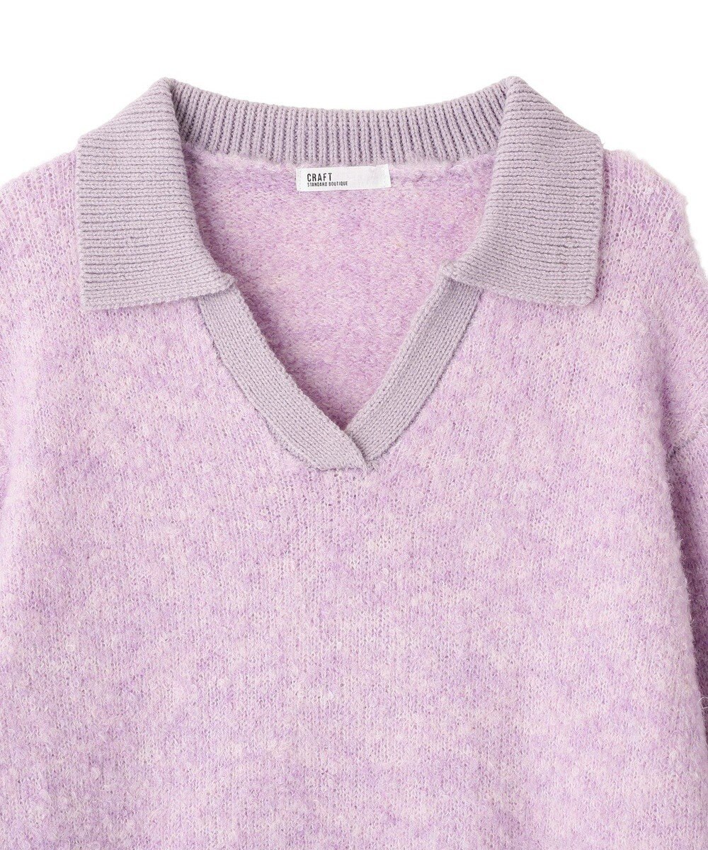 CRAFT STANDARD BOUTIQUE 配色Vネックニットプルオーバー 