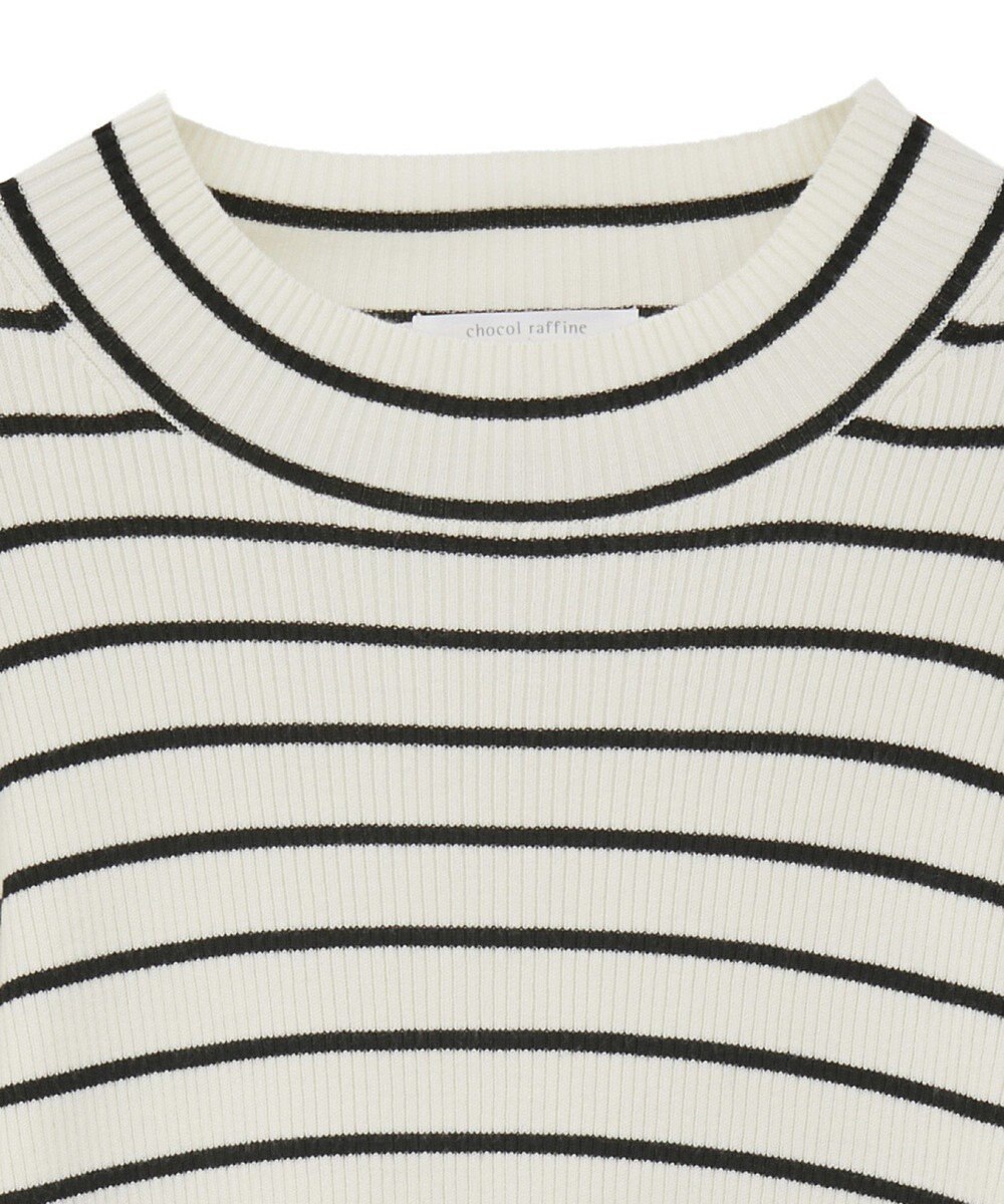 Green Parks 袖口金釦リブニットプルオーバー 