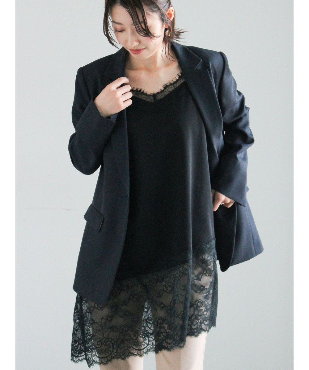 Te chichi イレギュラーヘムレイヤードレースキャミ 