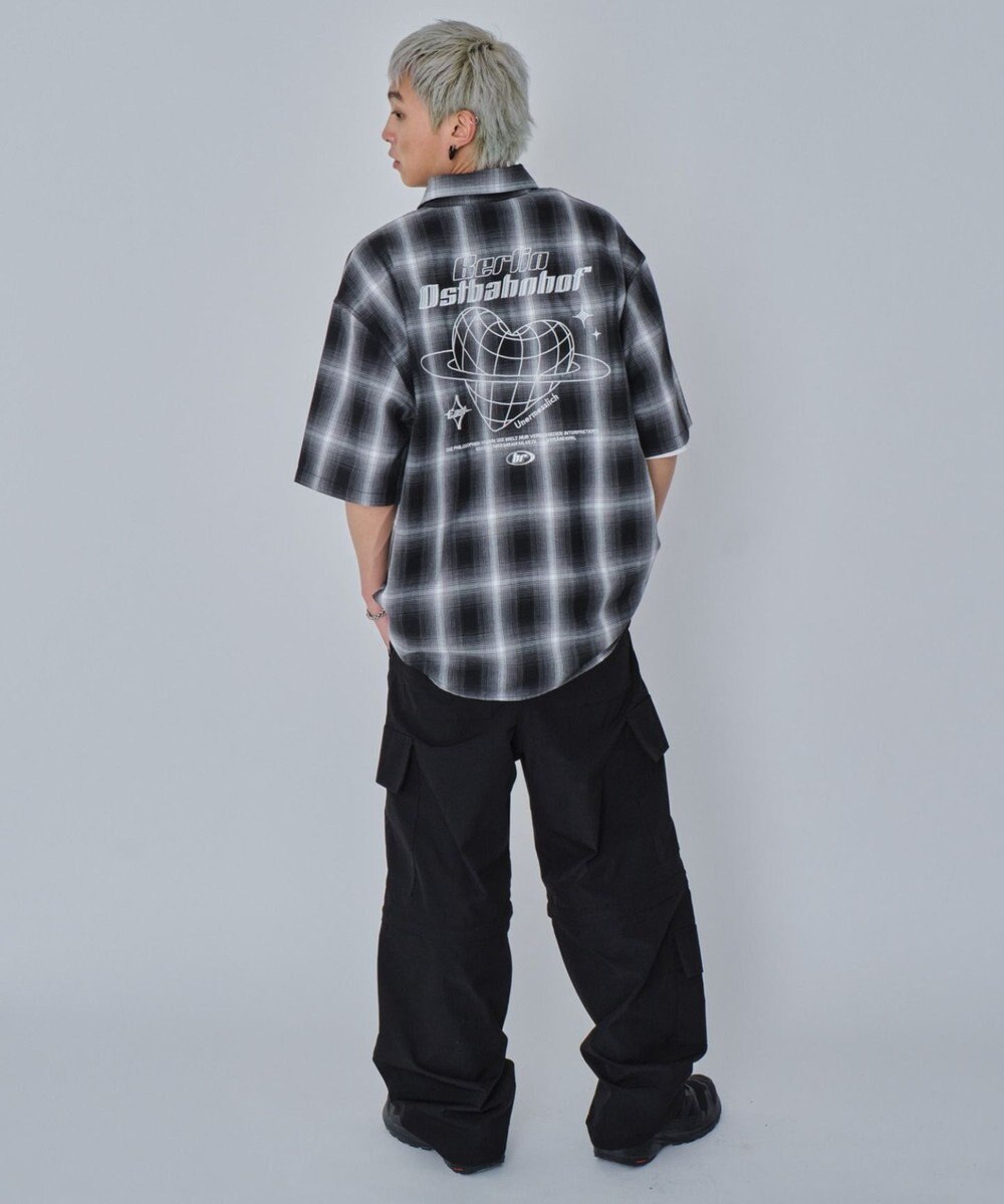 WEGO 【ユニセックス着用ITEM】グラフィックオンブレチェックシャツ（SS） 
