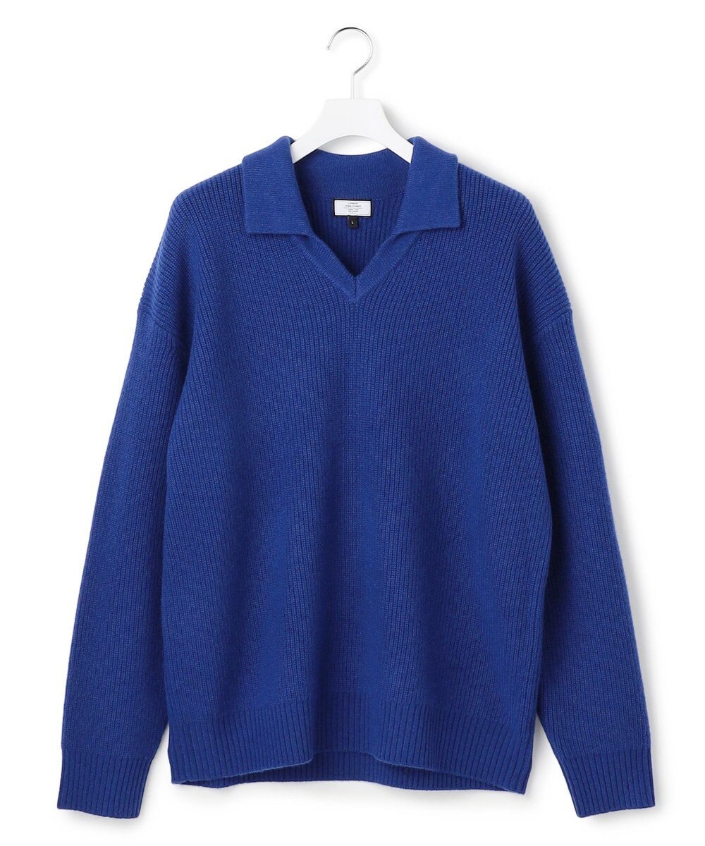 J.PRESS YORK STREET 【UNISEX】ウールカシミヤ スキッパーニットポロシャツ 