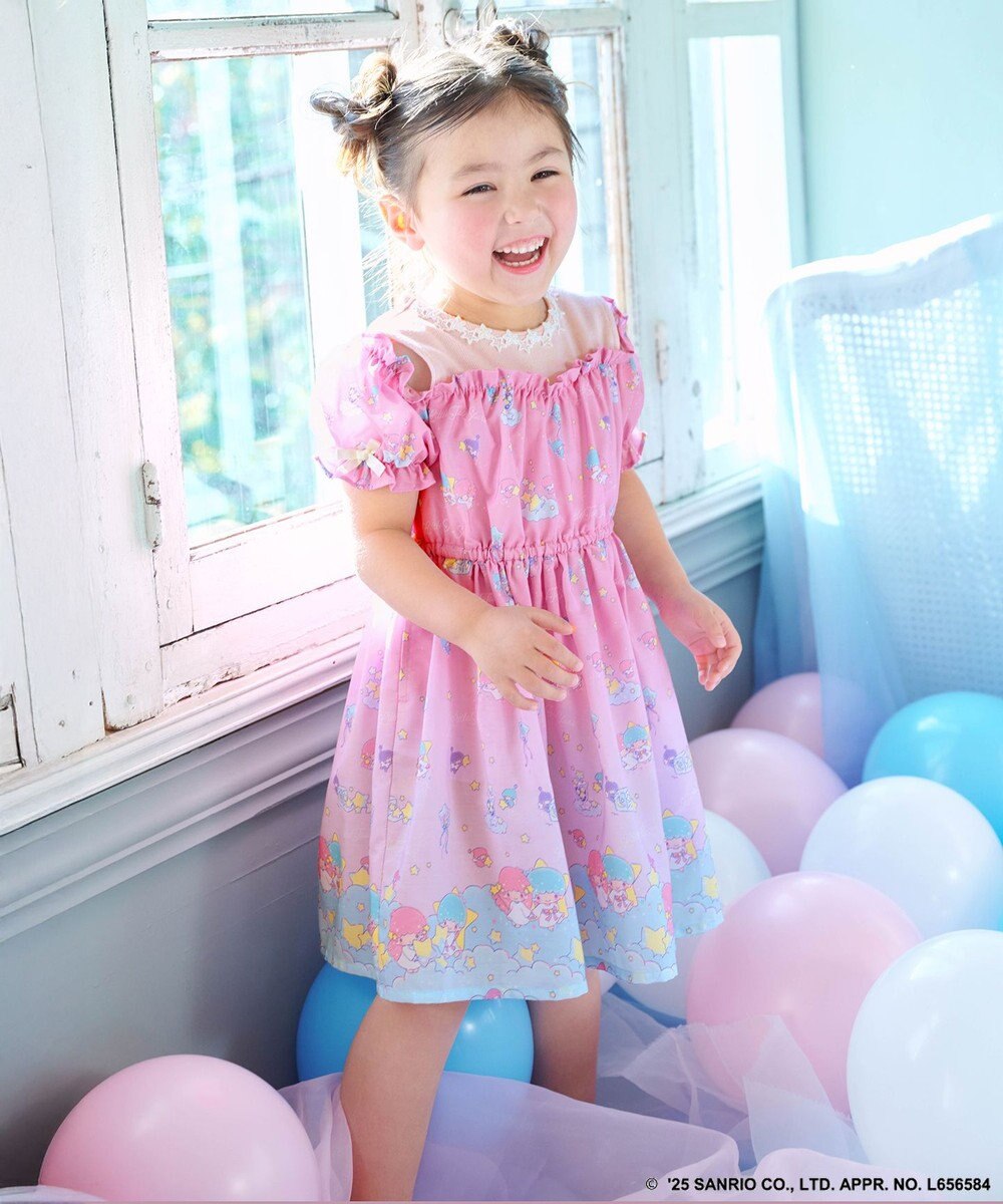 ANY KIDS 【any FAM× リトルツインスターズ 】キキ&ララ オン・オフショルダーワンピース 