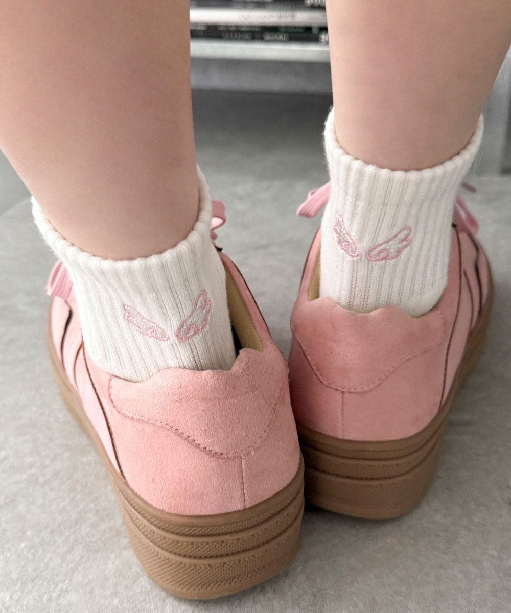 WEGO バック刺繍アンクルパイルソックス 