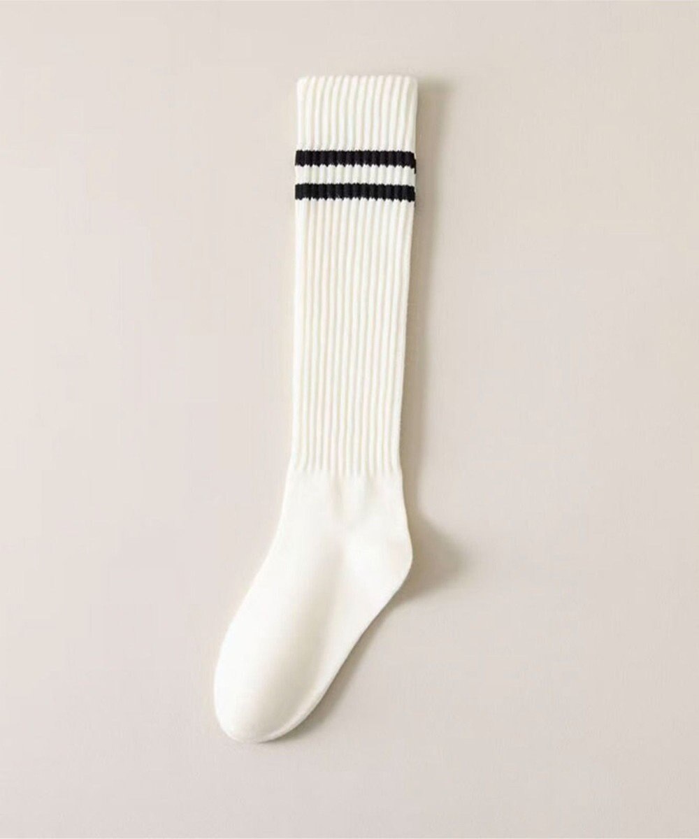 WEGO ラインリブハイソックス 