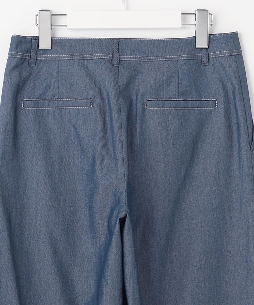 J.PRESS LADIES 【洗える】ツイルライトストレッチ セミワイド パンツ 