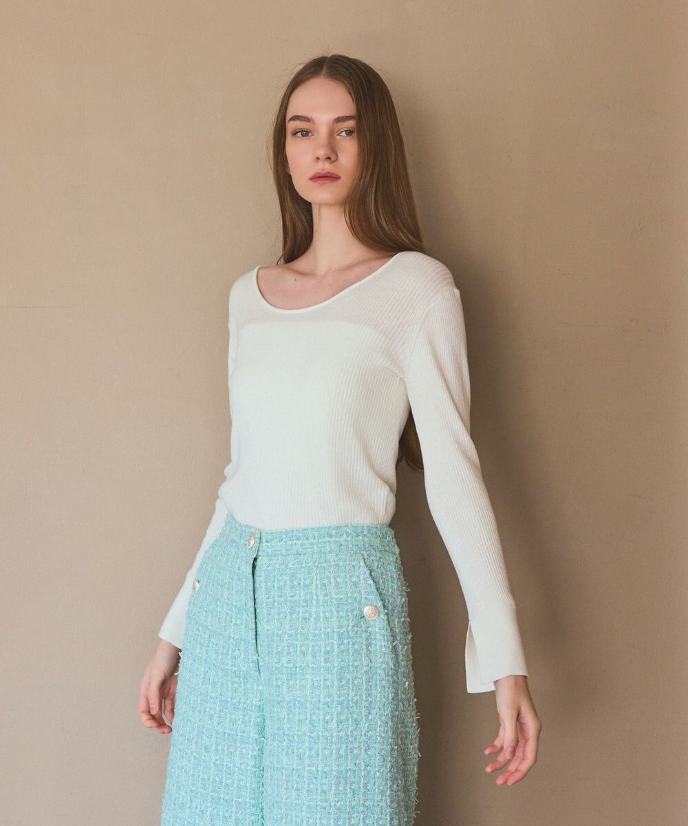 GRACE CONTINENTAL 綿カシミヤインナートップ 