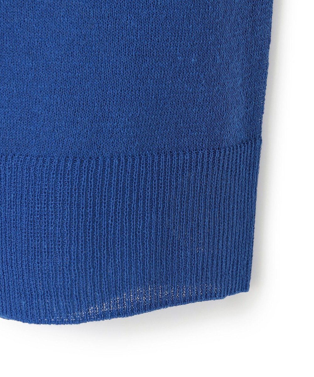 BEIGE， 【洗える・Oggi10月号掲載】MILANO / リネン混シアーポロカラーニット 