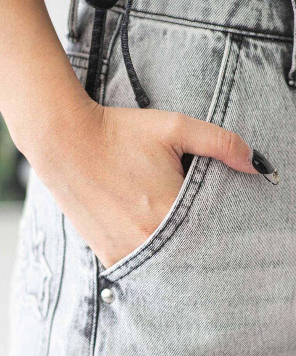 WEGO ロゴスタッズハーフパンツ 