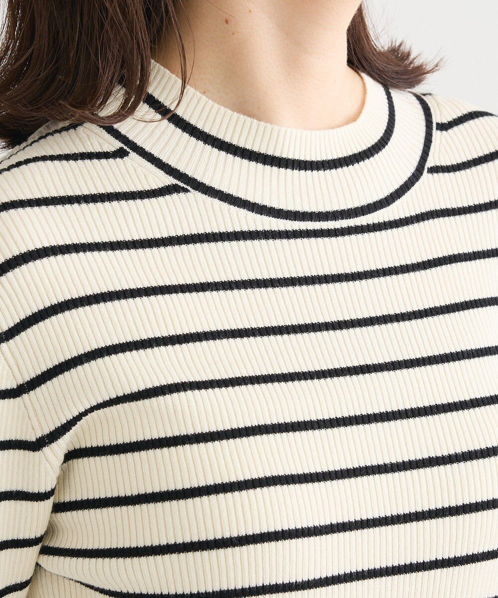 Green Parks 袖口金釦リブニットプルオーバー 