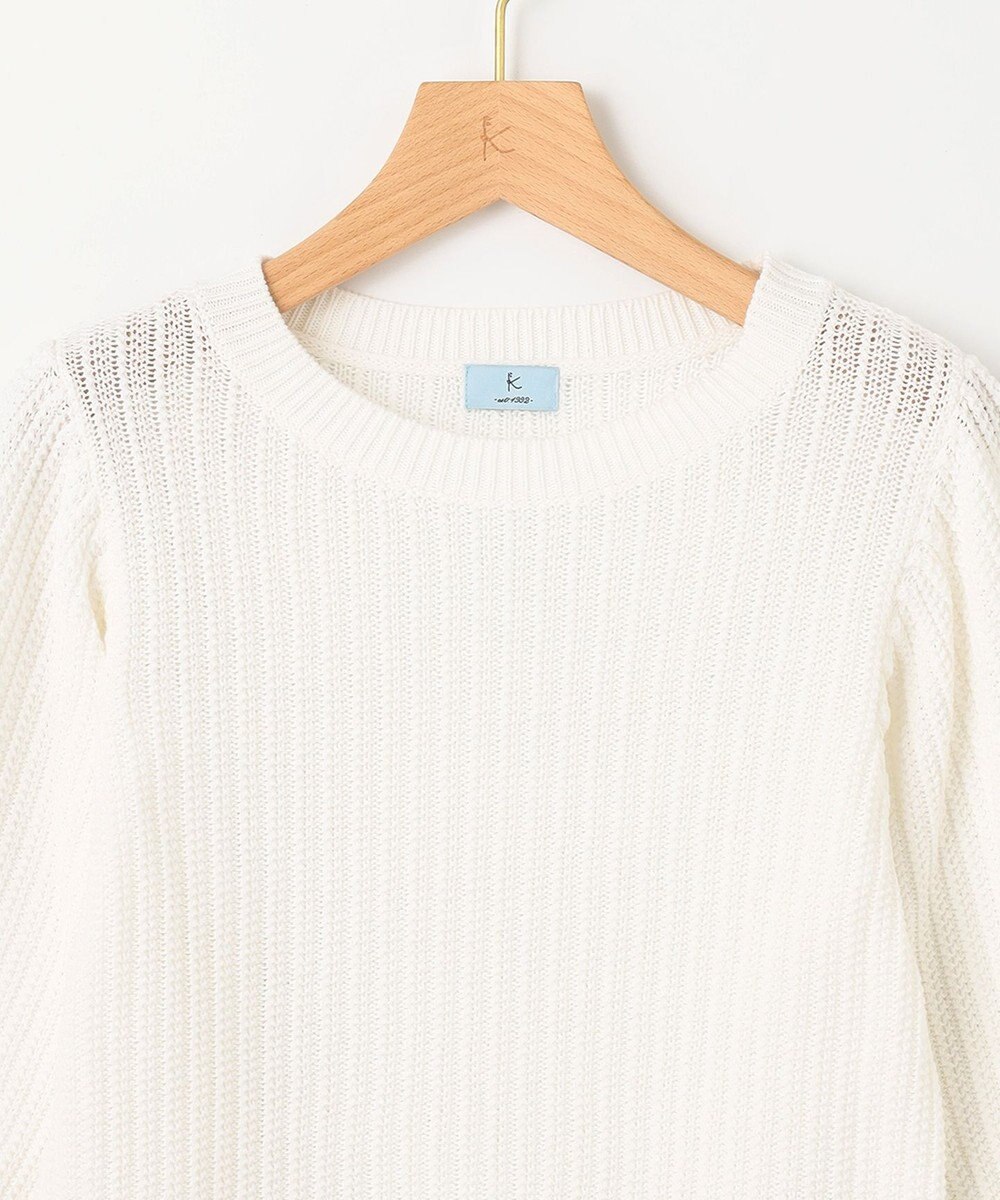 組曲 S 【洗える】CHAIギャザースリーブ ニット 