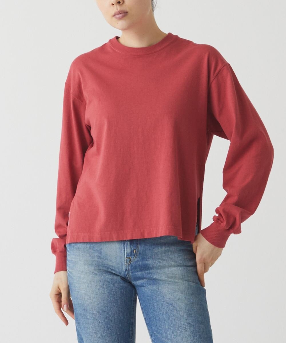 caqu caqu x good on short sleeve pocket tee サイドスリット入りL/S tee 