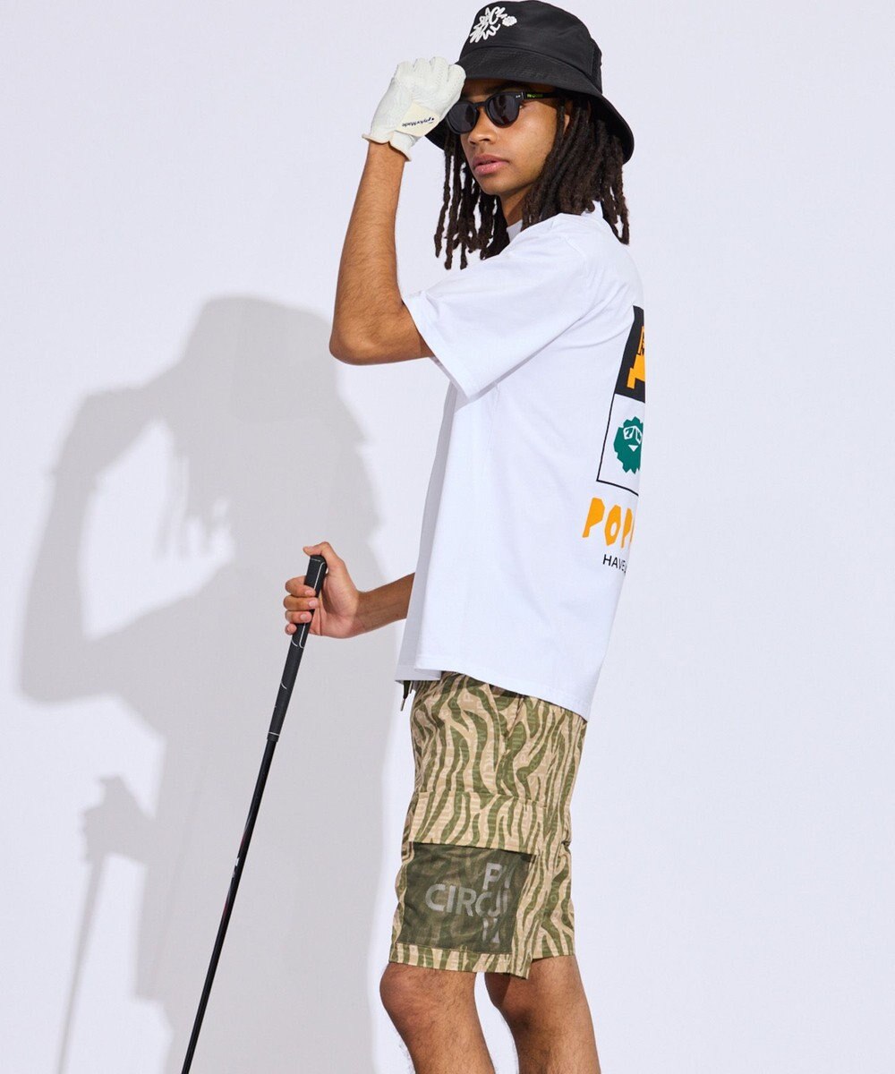 PW CIRCULUS 【吸水速乾 / UV遮蔽率99% UVカット / ストレッチ】【MEN】アニマルグラフィックモックT ゴルフ 