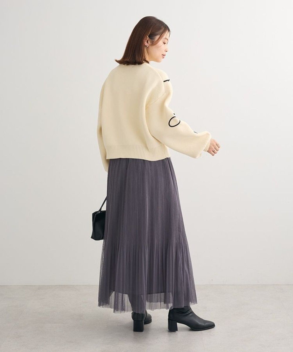 Green Parks ・ＥＬＥＮＣＡＲＥ　ＤＵＥ　コード刺繍花柄ニット 