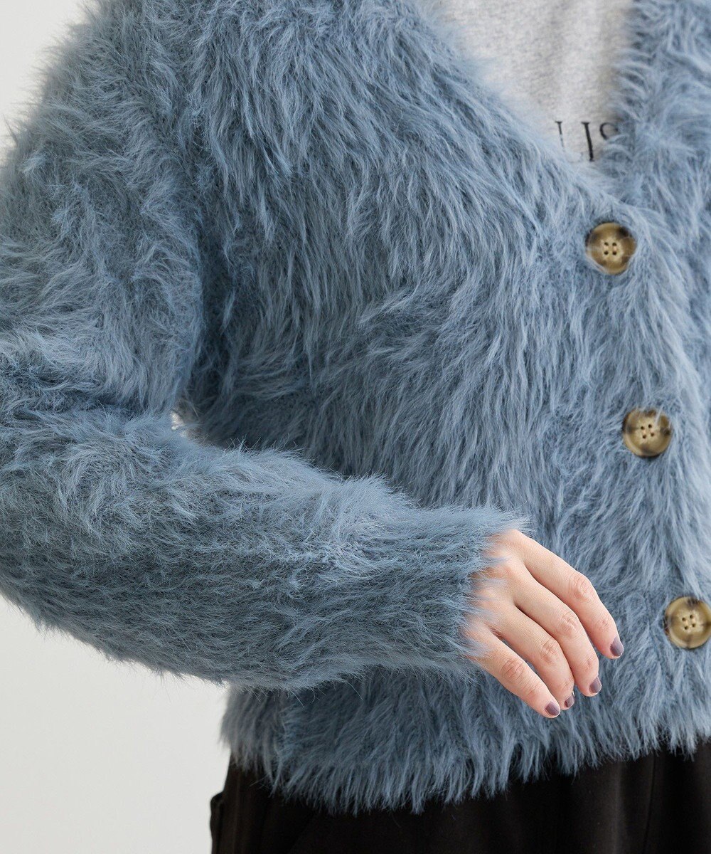 Green Parks ・Ｐｅｔｉｔ　Ｆｌｅｕｒ　シャギーニットカーディガン 