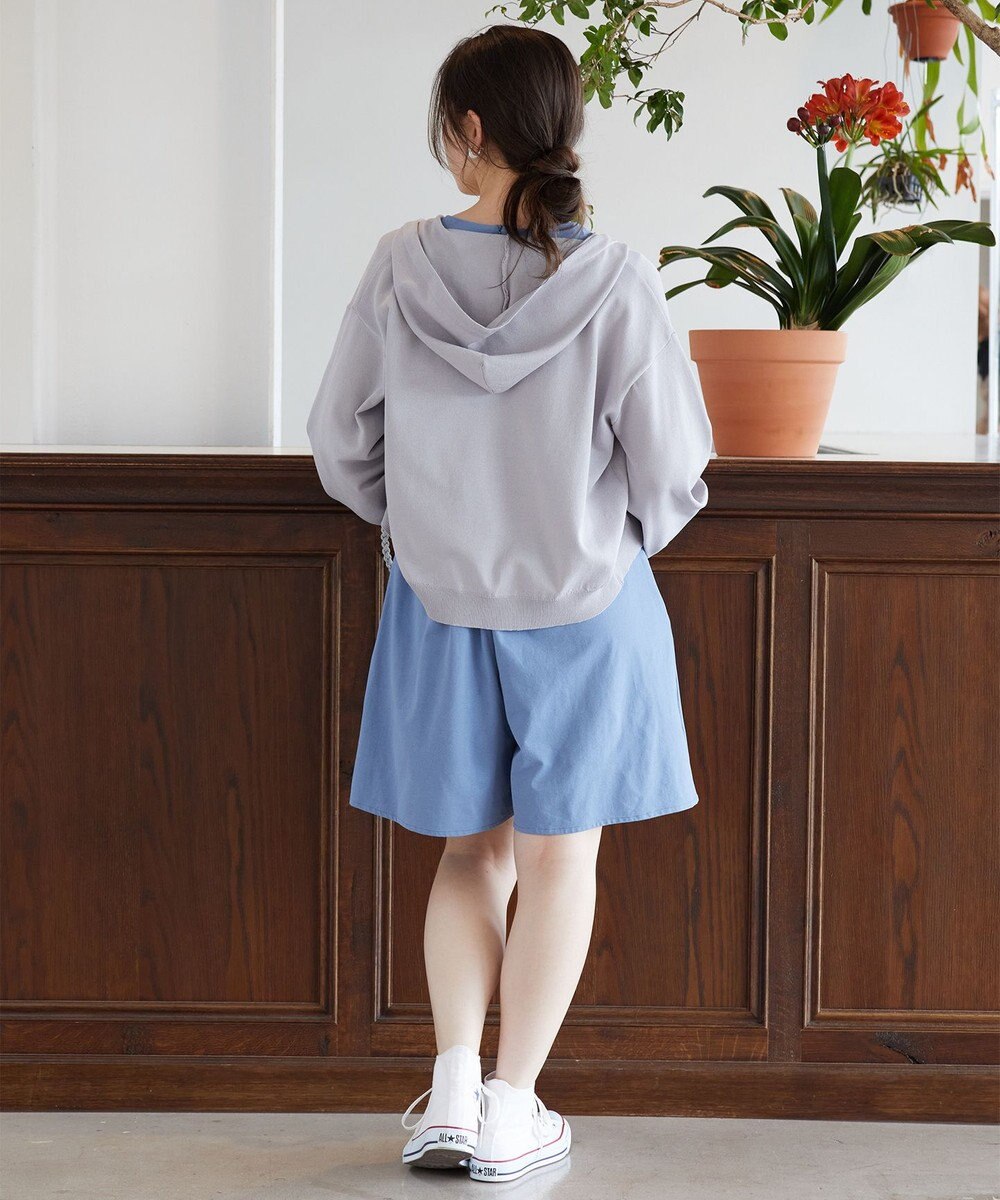 Feroux 【UVカット・接触冷感】パフスリーブニット パーカー 