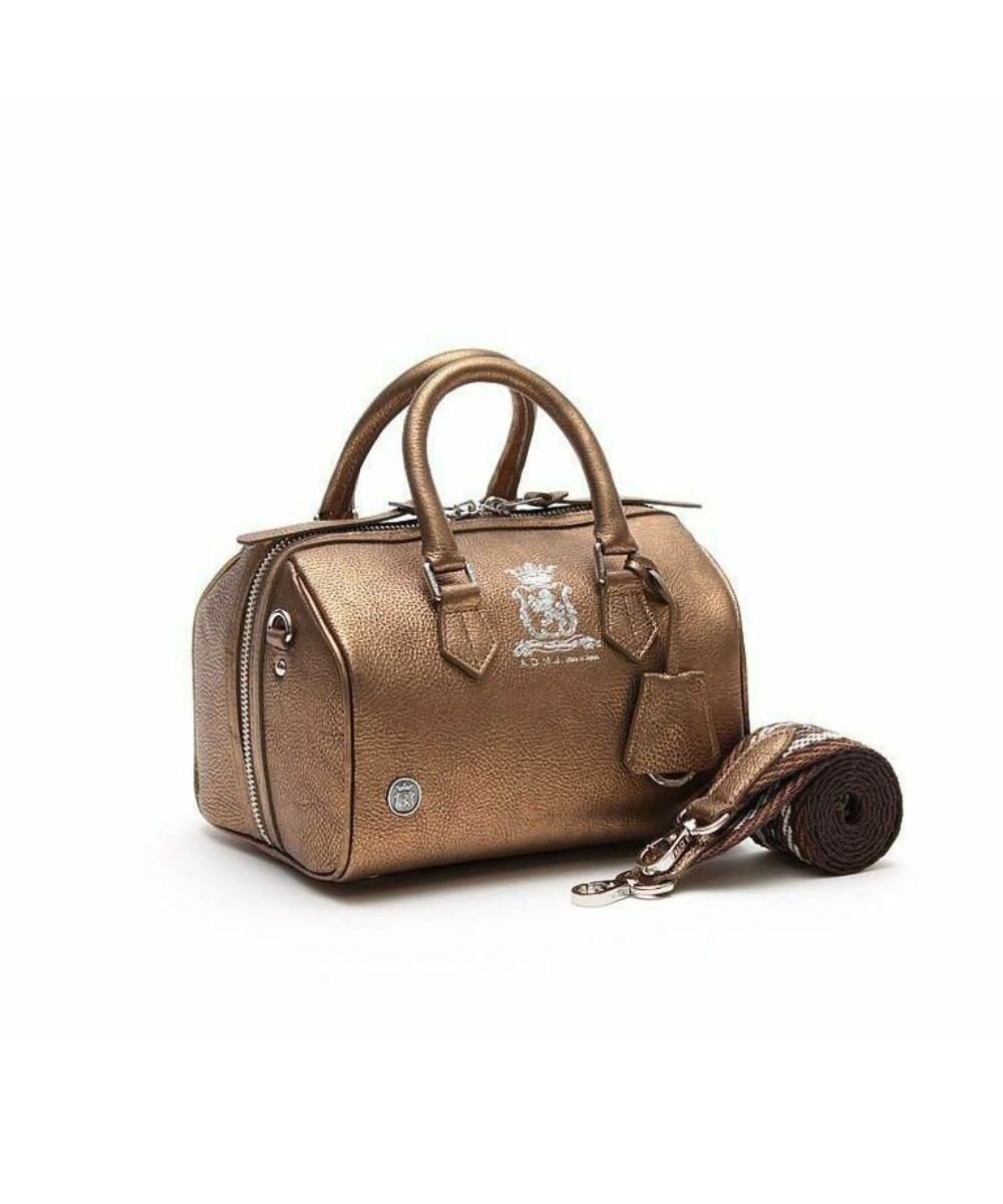 A.D.M.J. 【牛革】メタリックレザー/ドラムボストンＳ 