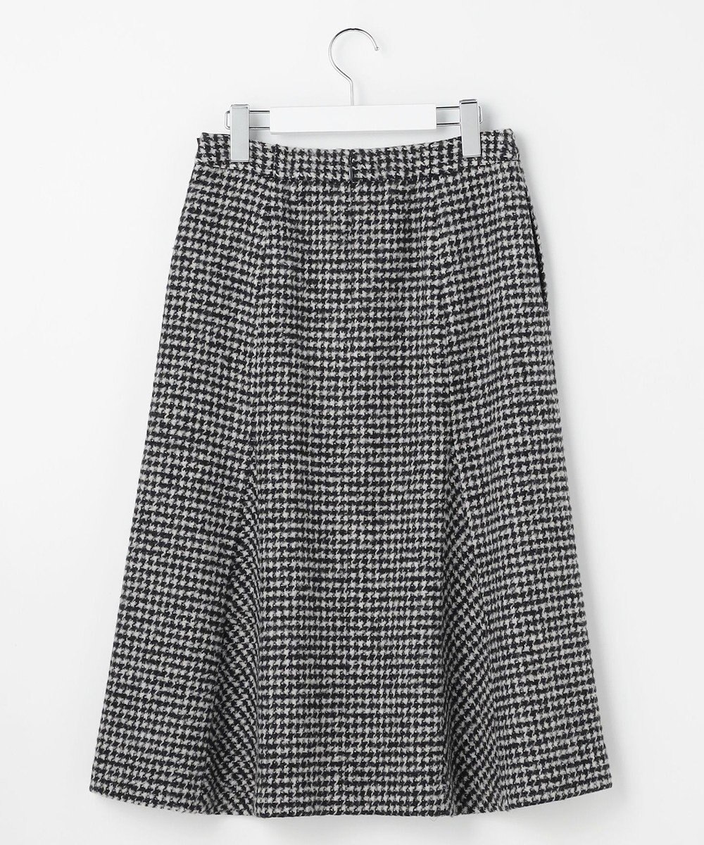 J.PRESS LADIES ウールシルク ハウンドトゥース フレア スカート 