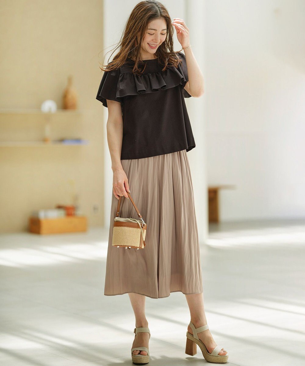 組曲 ツイルジャジー フリルカットソー 