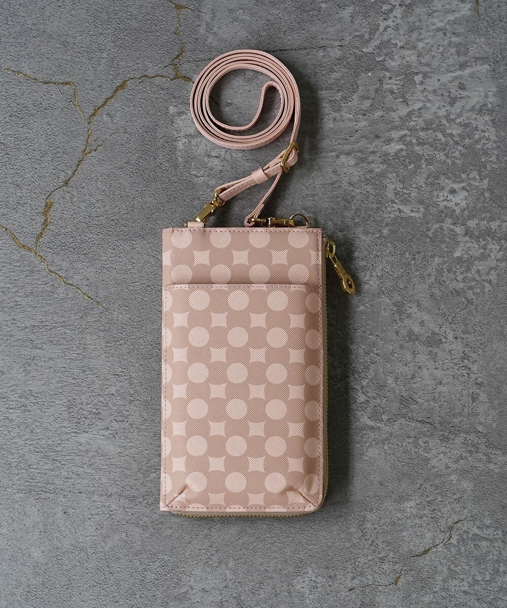 MIYABIYA La quoh with kirakaracho 南蛮七宝プリントレザー スマホポシェット 