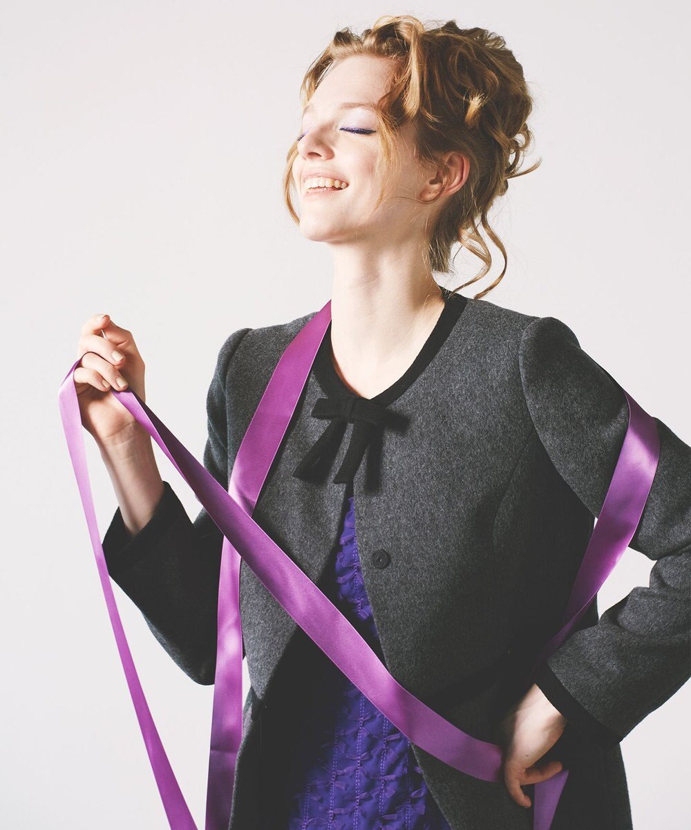 TOCCA 【WEB限定カラー有り】【消臭】MILKY PUFF リボンウールコート 