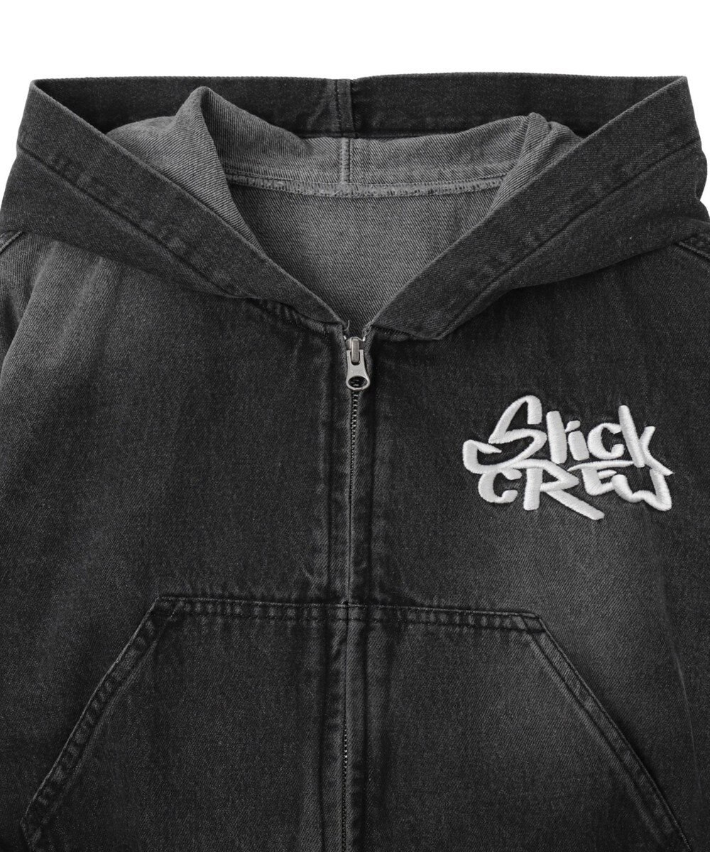 WEGO ヴィンテージウォッシュショートフードブルゾン 