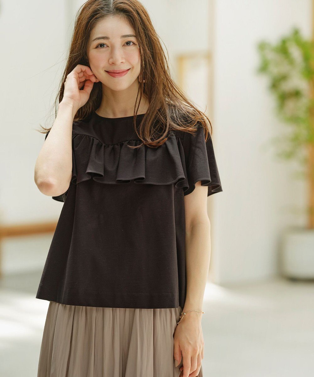 組曲 ツイルジャジー フリルカットソー 