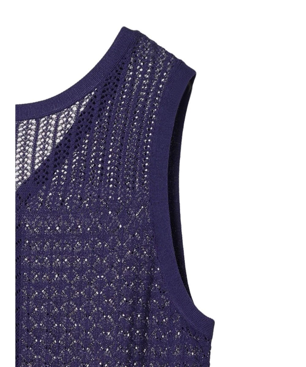 Green Parks すかし柄ロングベスト 