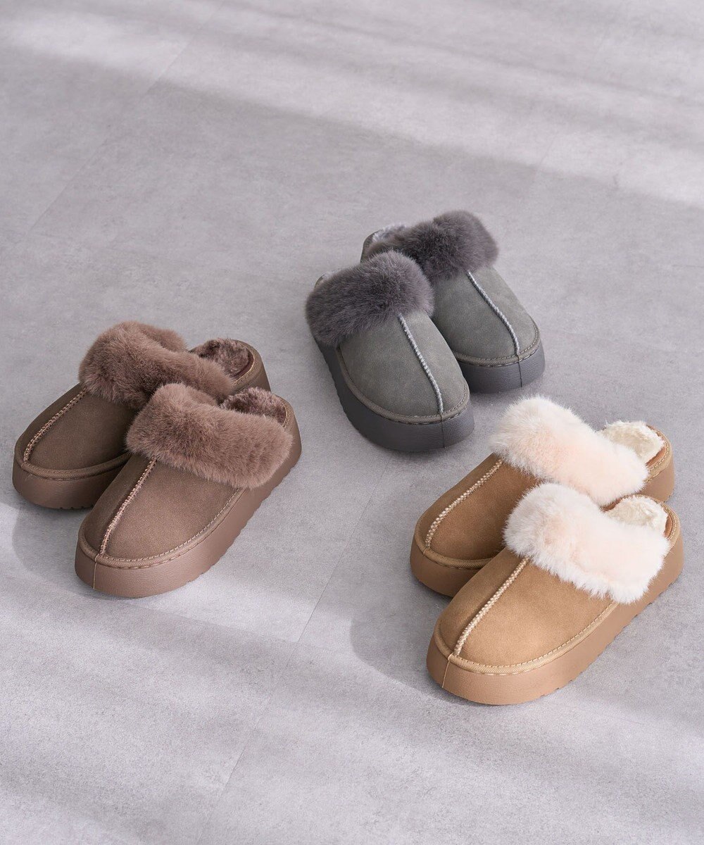 Green Parks ・ｍｉｎｉａ　フェイクムートンサンダル 