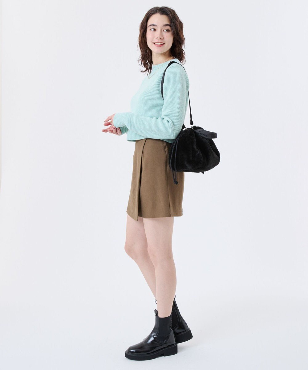 LeSportsac FUR DRAWSTRING TOTE/ブラックフラッフィーファー 