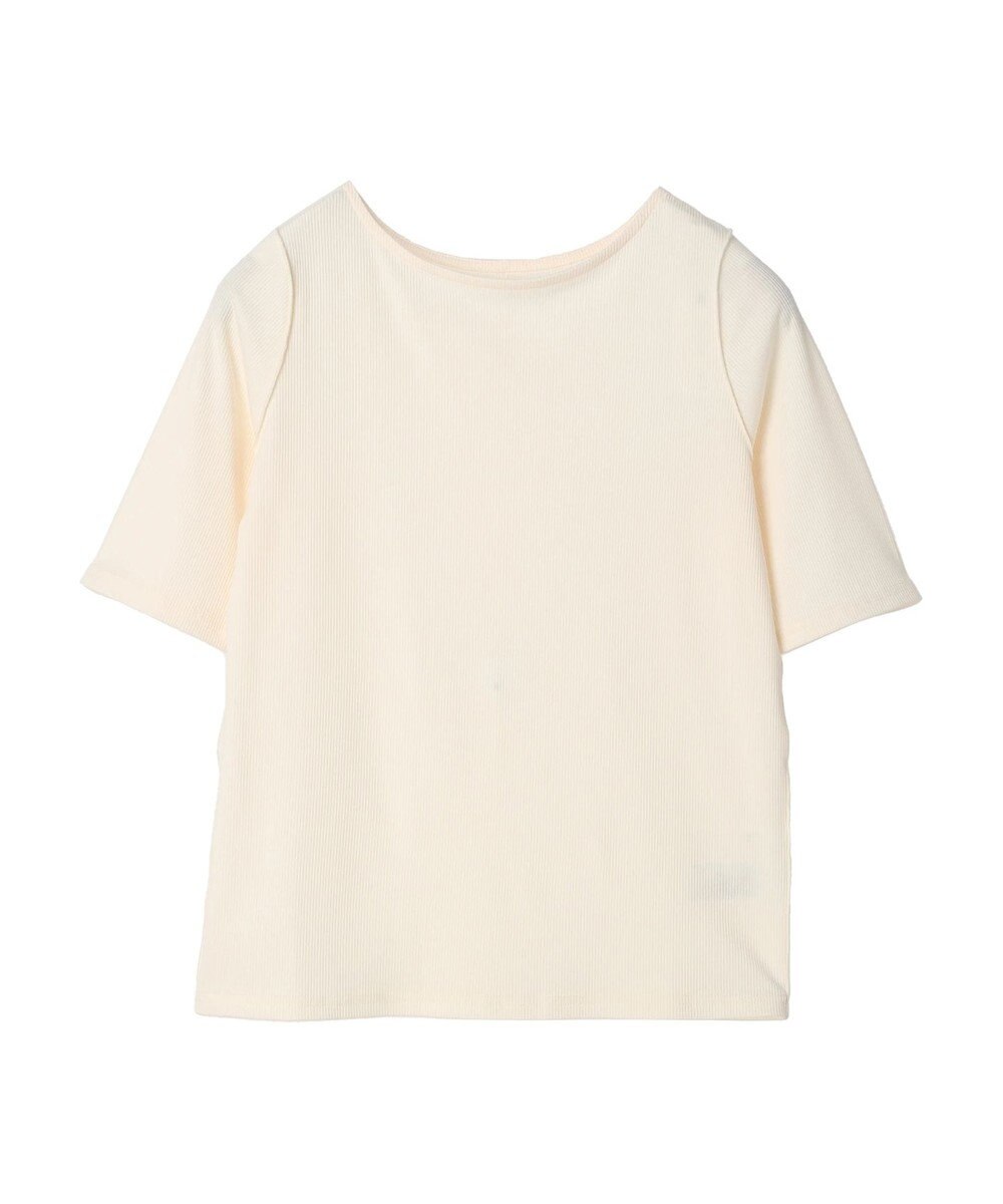 Green Parks ５分袖カットリブプルオーバー 