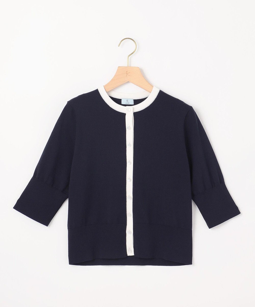 組曲 【洗える・6色展開】CANDYボタン 半袖カーディガン 