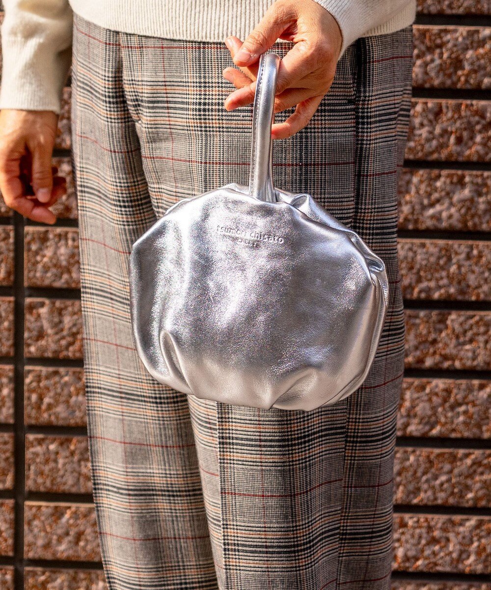 tsumori chisato CARRY ラムギャザー ワンハンドル 手提げ ハンドバッグ 