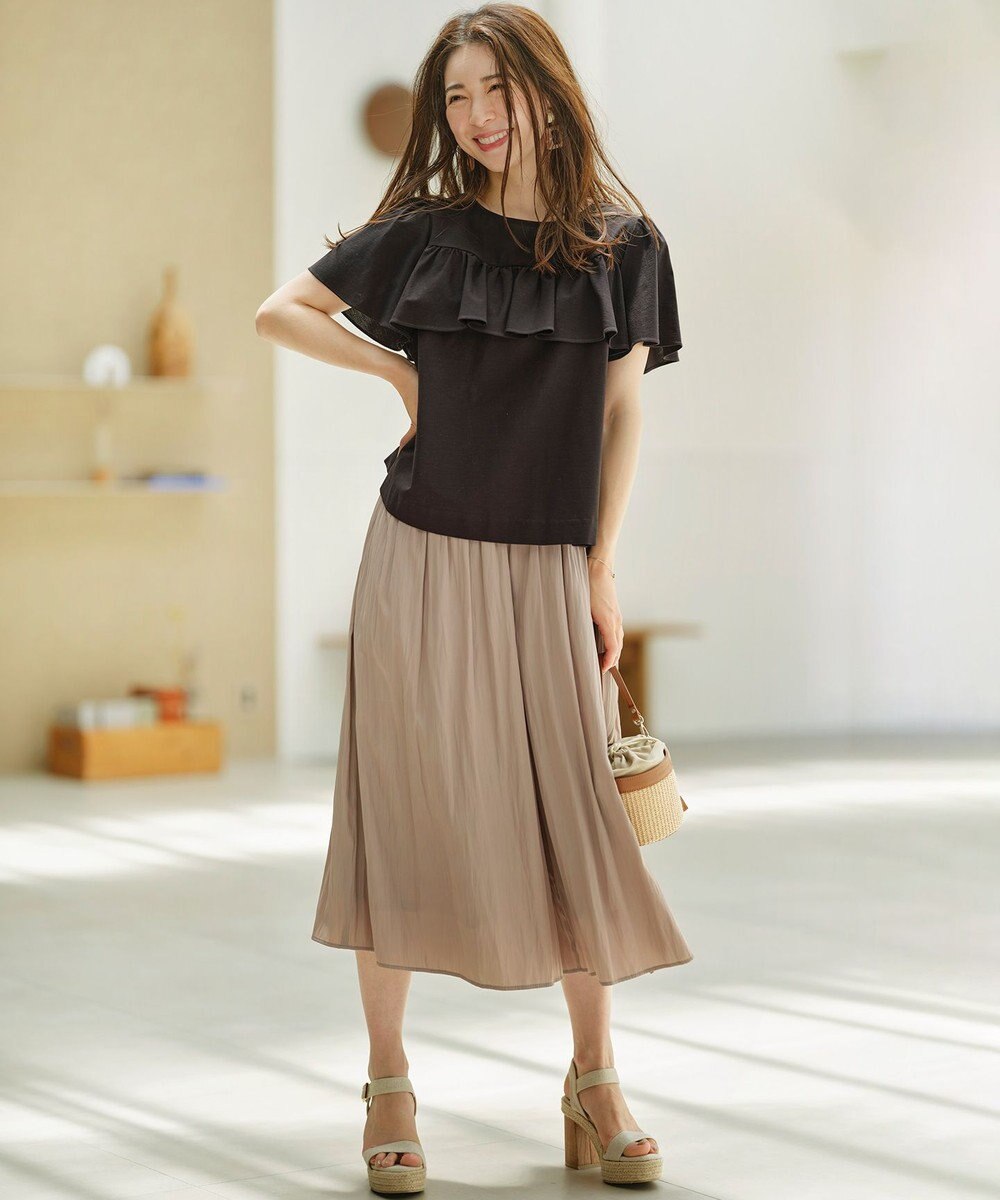 組曲 ツイルジャジー フリルカットソー 