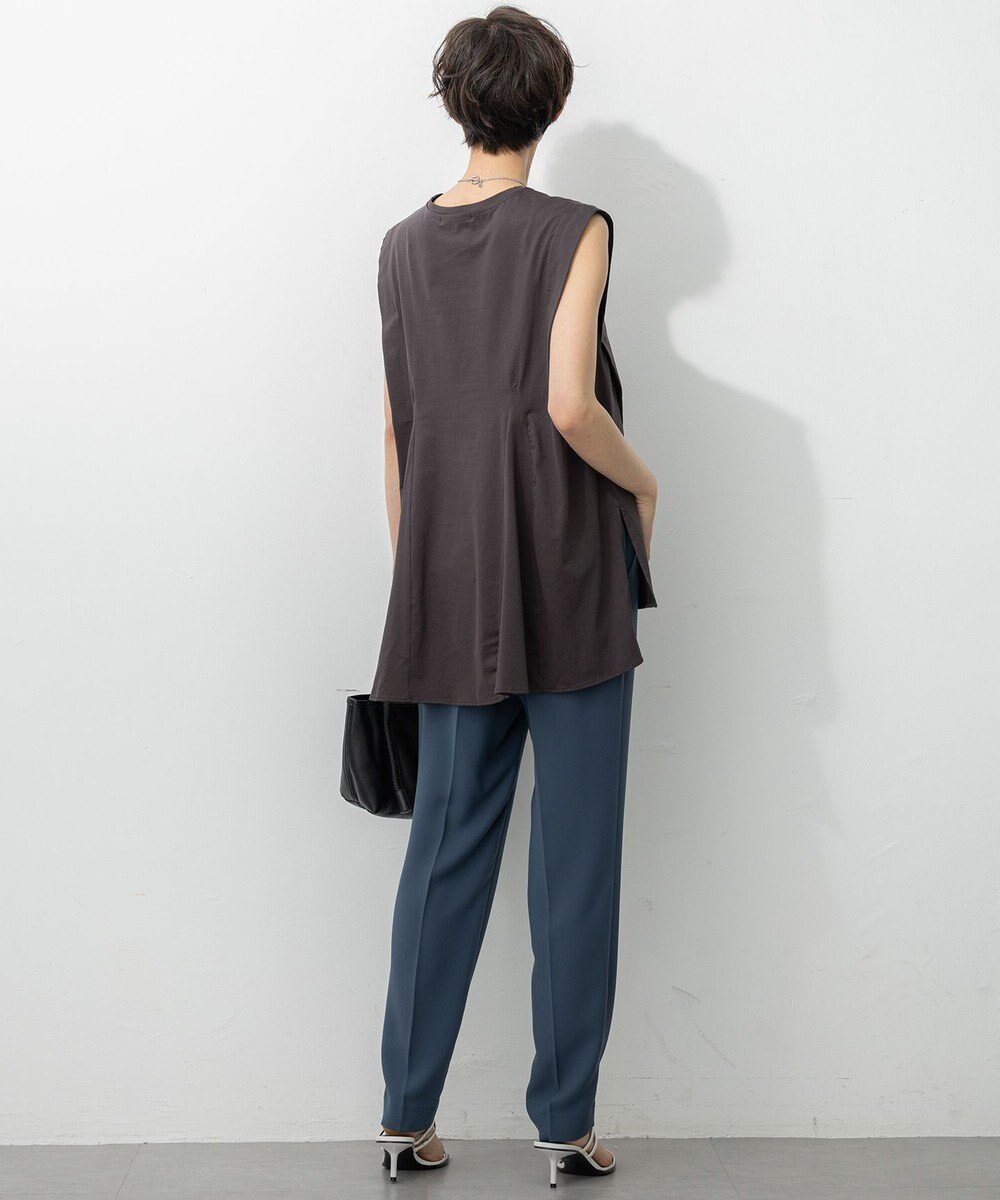 23区 【Oggi7月号掲載/吸水速乾/接触冷感/UVカット】ストレッチジョーゼット テーパード パンツ 