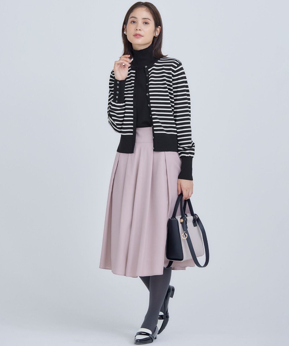 組曲 タックフレアカラースカート 