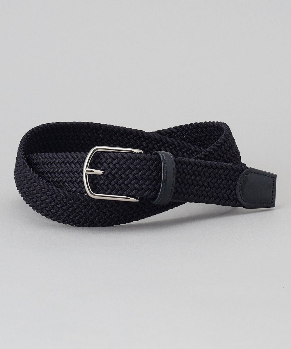 GOTAIRIKU 【ビジカジ兼用】ゴムメッシュ レザーコンビベルト 