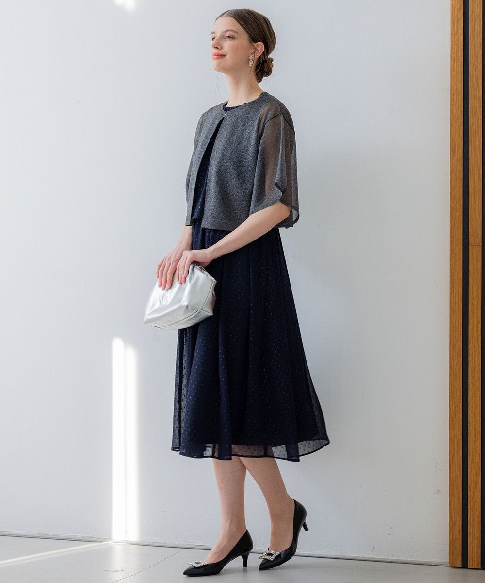 23区 L 【APPLAUDIR】グロッシーニット ボレロカーディガン 