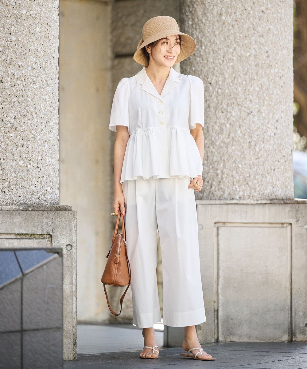 #Newans 【セレモニーにも】スカートライクワイドパンツ 