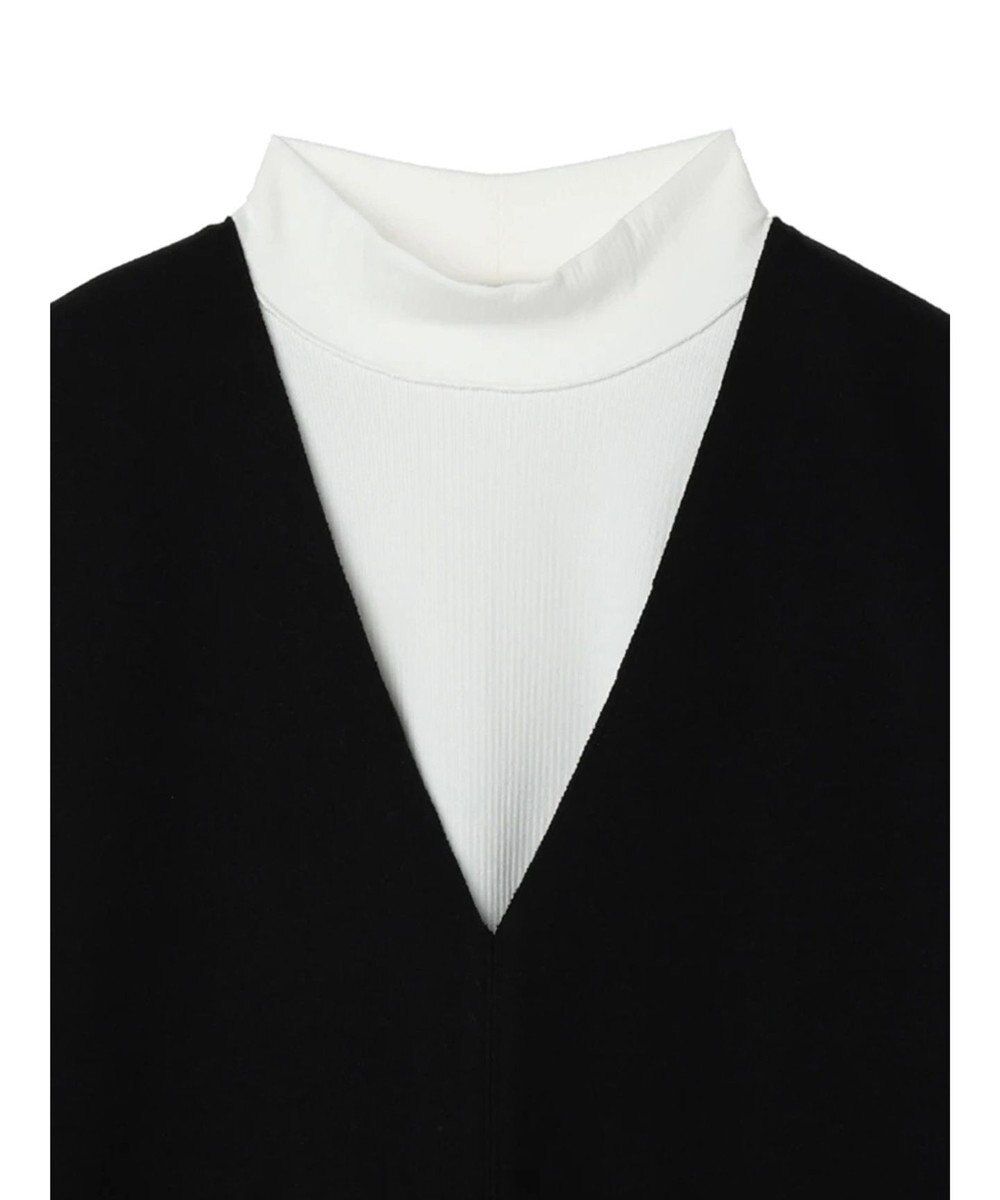 earth music&ecology ＳＥＴ２点圧縮風ポンチベスト＋リブタートル 