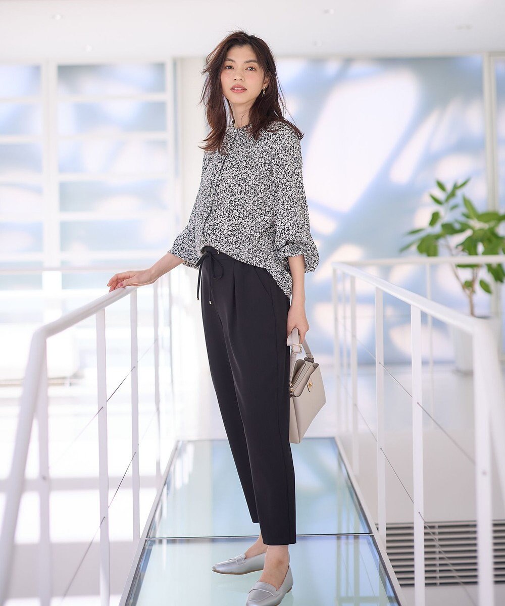 ANY 【ウエストゴム/ストレッチ/セットアップ可】イージィケアストレッチテーパードパンツ 