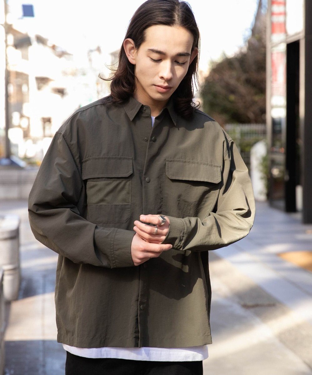 WEGO ナイロンメッシュポケットシャツ 