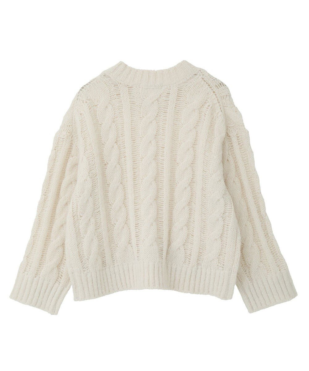 AMERICAN HOLIC 透かしケーブルニットプルオーバー 