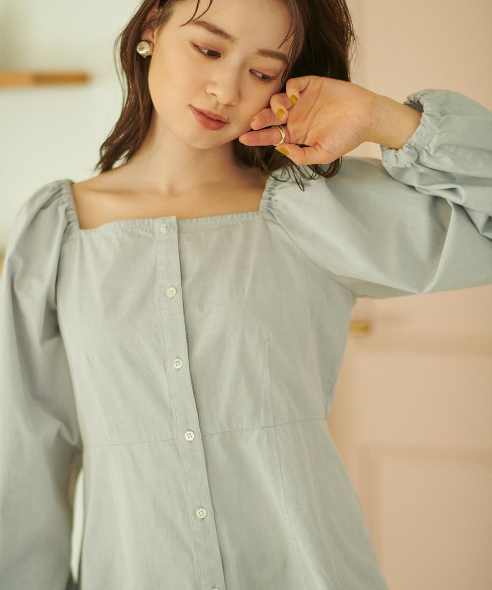 #Newans 【ANSWER for ほど甘トレンド】スクエアネックペプラムブラウス 