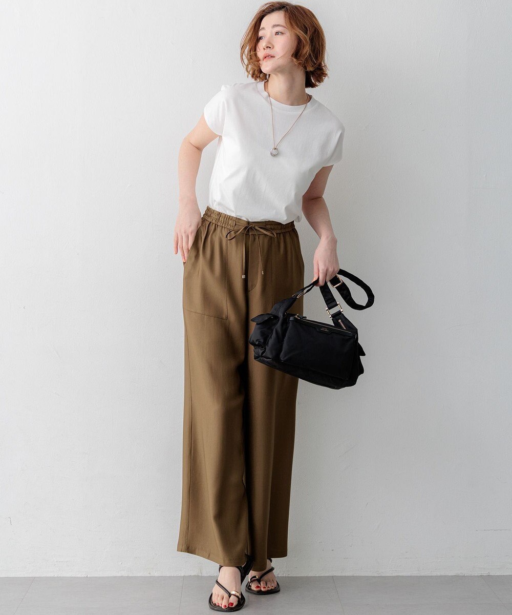 23区 S 【先行予約/WEB&一部店舗限定カラーあり】スビンハイツイスト フレンチスリーブ Tシャツ 