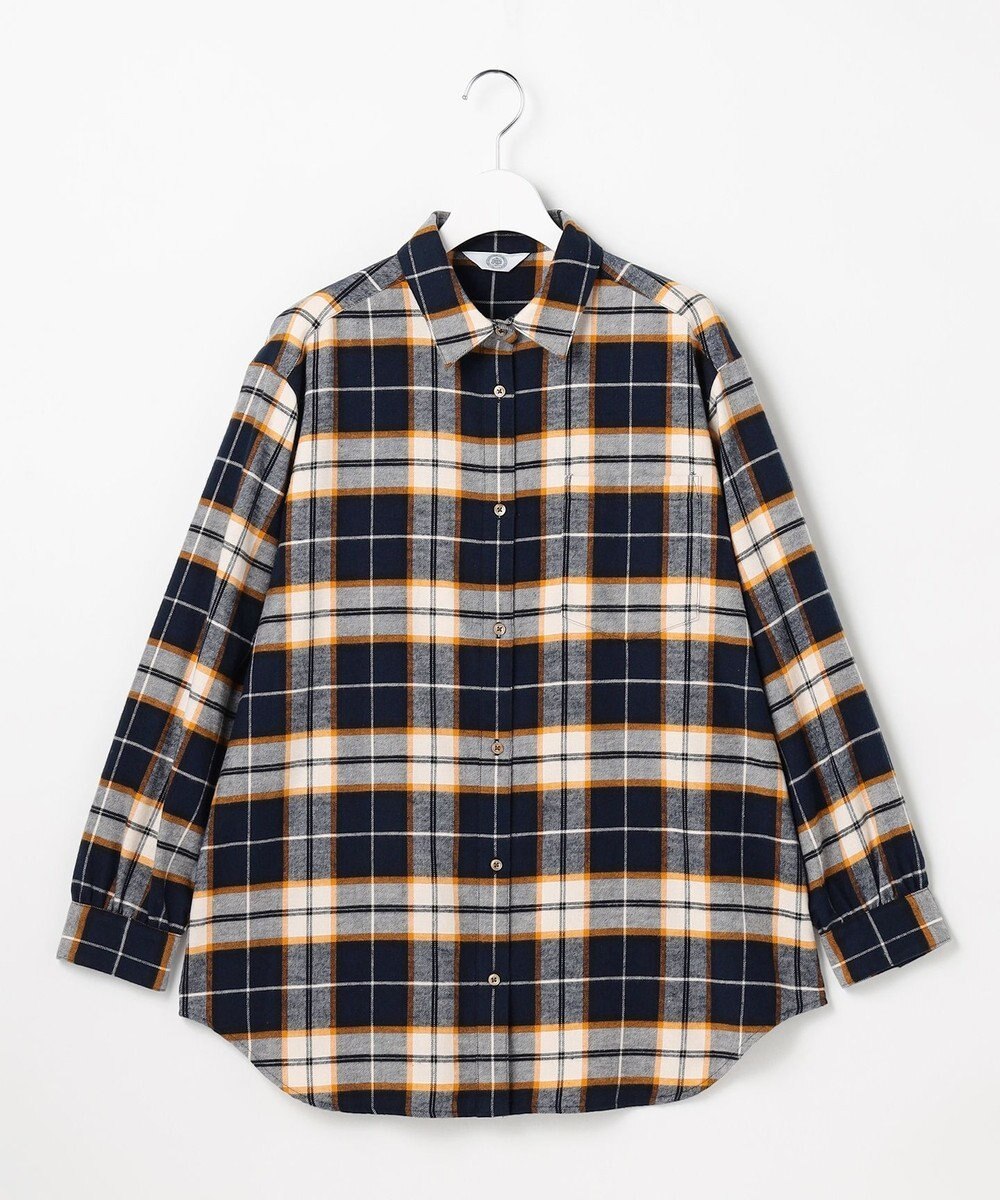 J.PRESS LADIES L コットン起毛タータンチェック シャツ ブラウス 